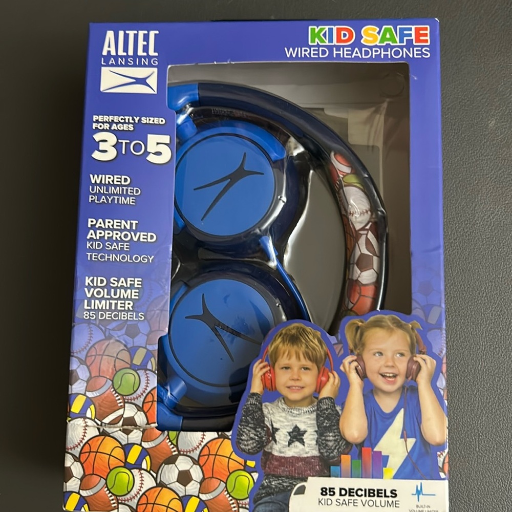 Altec Lansing Kid Safe Volume Limiting Wired Headphones NWT